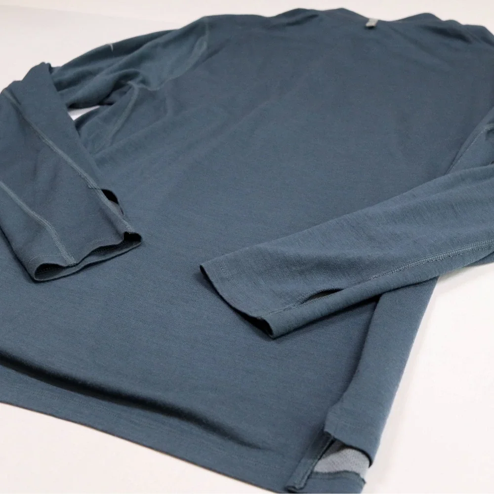Nike Running‎ Pullover Mens Large Blue Dri-FIT Wool Blend 1/4 Zip 746786-084 Top